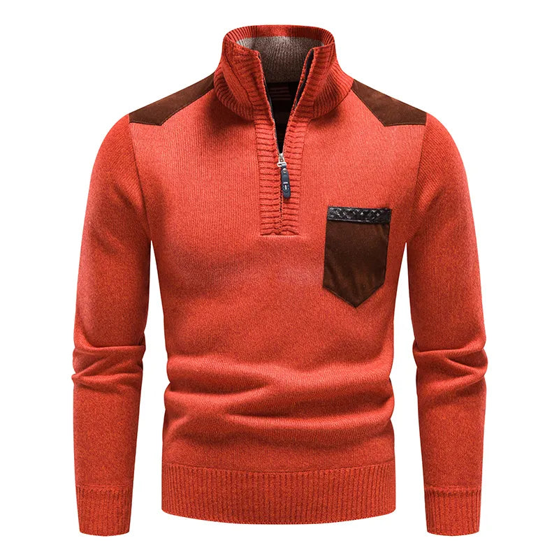 Top Quality Men's Fleece Sweater Half Zipper Up