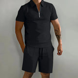 Summer New Solid Color Men's Sets High Street