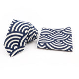 Men Linen Plant Ainmal Ties Set Pocket Handkerchief