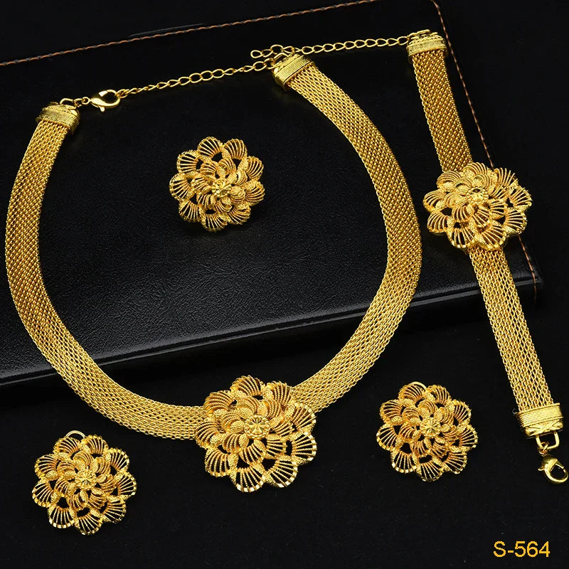 Indian Luxury Necklace Jewelry Sets For Women Dubai