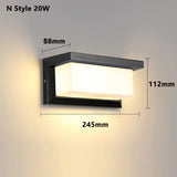 Led Outdoor Wall Light Waterproof IP65 Motion Sensor