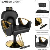 LUXMARS Hydraulic Barber Chair, Salon Chair 360 Degrees