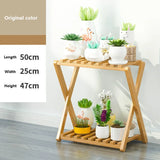 Wooden Multilayer Flowerpot Organizer Flower Holder Balcony Stand