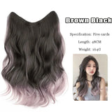 FORLISEE Synthetic Long Curly Hair Gradient Paris Painted