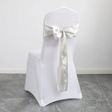 10PCS 17x275cm Sage Green Satin Chair Sashes Bows