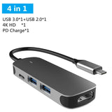 Docking Station Type C HUB To HDMI-Compatible Adapter