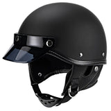 Retro Half Face Motorcycle Helmet Vintage Motorbike Helmets Men Women Unisex Scooter Summer Helmet White DOT Certified