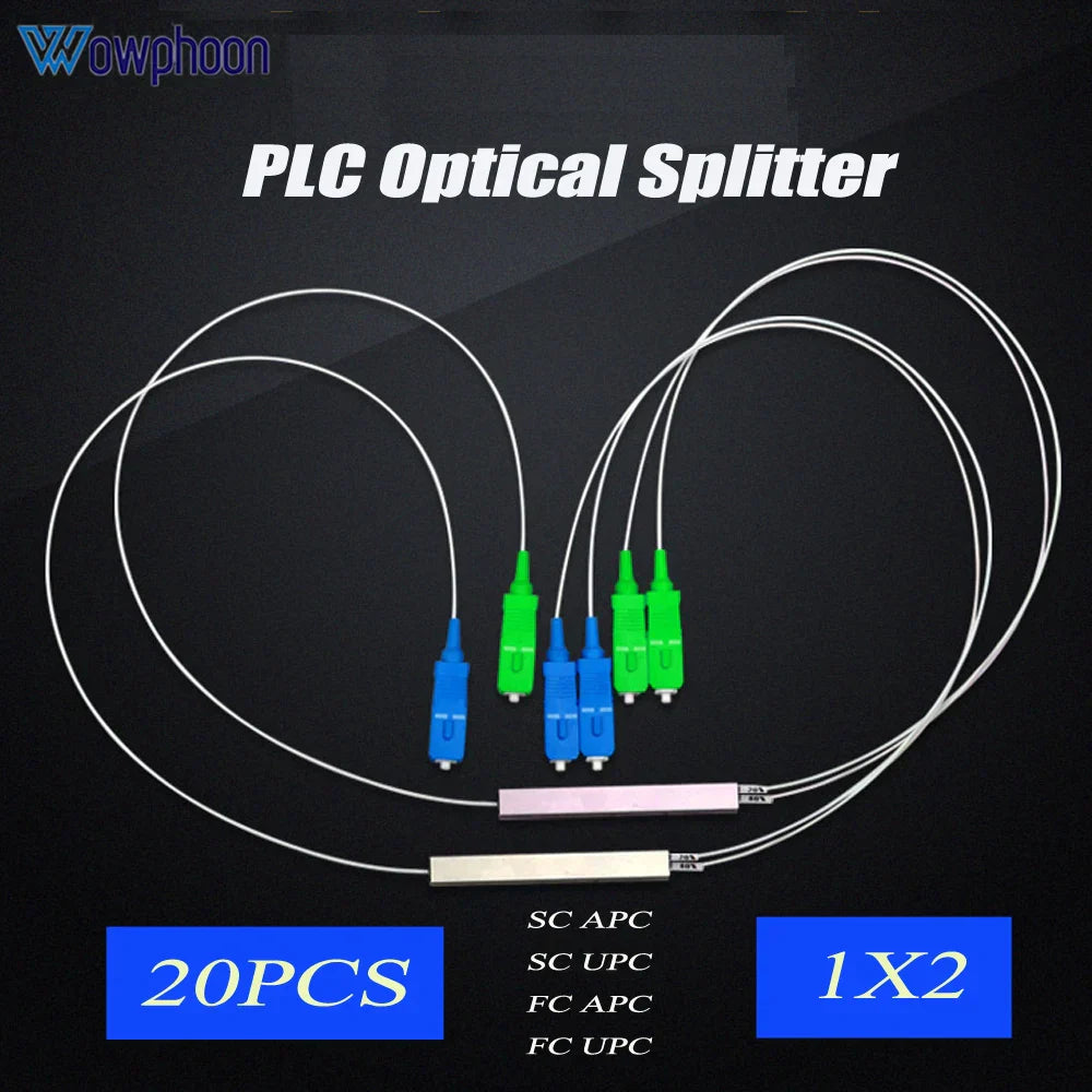 20pcs 1x2 mini plc optical splitter SC FC