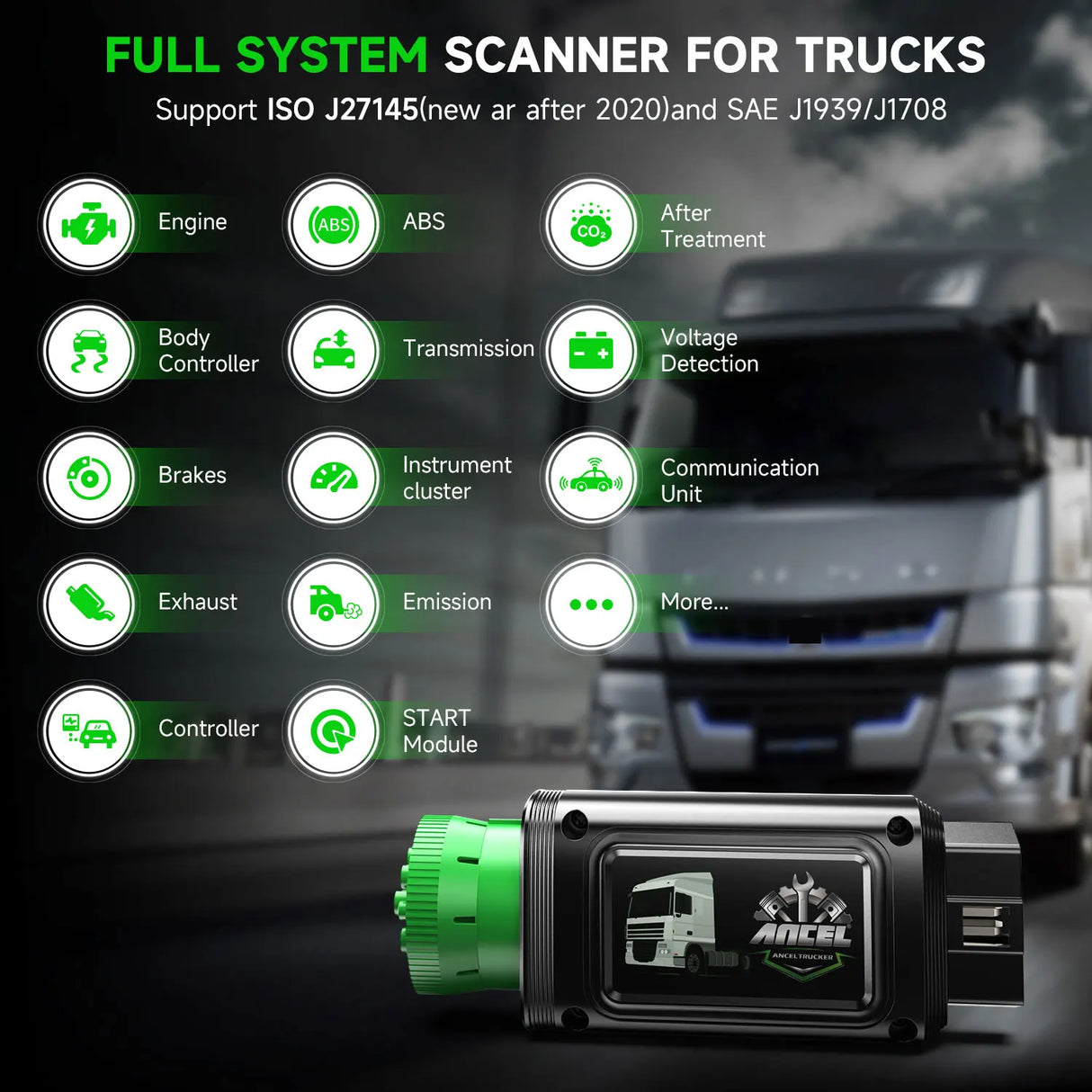 ANCEL HD110 Bluetooth Diesel Heavy Duty Truck Scanner