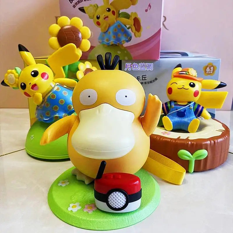 Pokemon Psyduck Dancing Swing Sounding Model Doll Anime