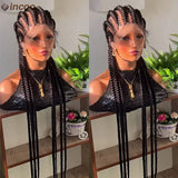 Incoo 36'' Synthetic Twist Braids Lace Front Wig