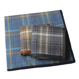 4pcs/lot Cotton handkerchief dark plaid handkerchief classic retro