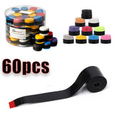 60pcs Smooth Badminton Tennis Overgrips Antislip Fishing Rod