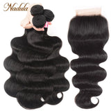 Nadula Body Wave Bundles With Closur 4x4 Closure