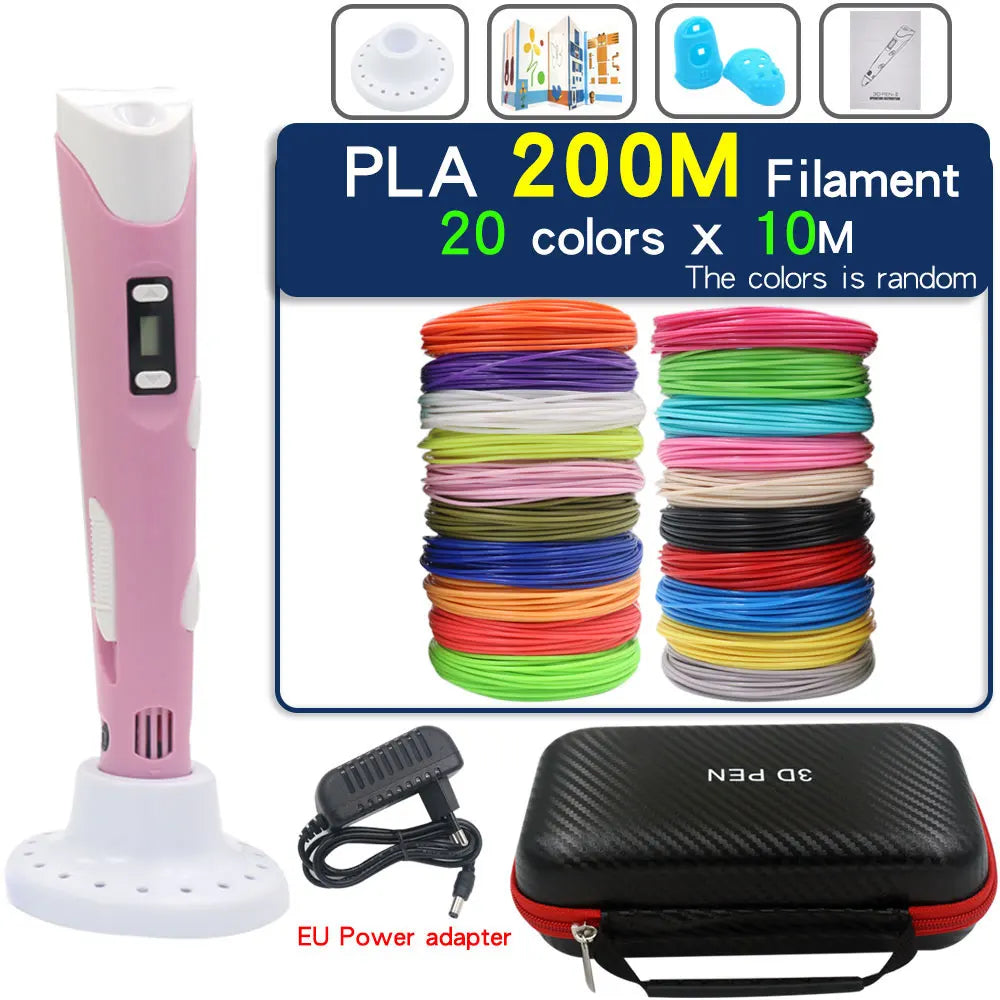 Creative 3D Printing Pen for Kids - LCD