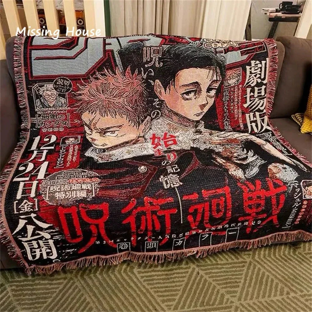 Anime Throw Towel Woven Blanket Tapestry Home Decro