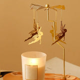 Gold Romantic Rotating Spinning Candle Holder Wedding Party