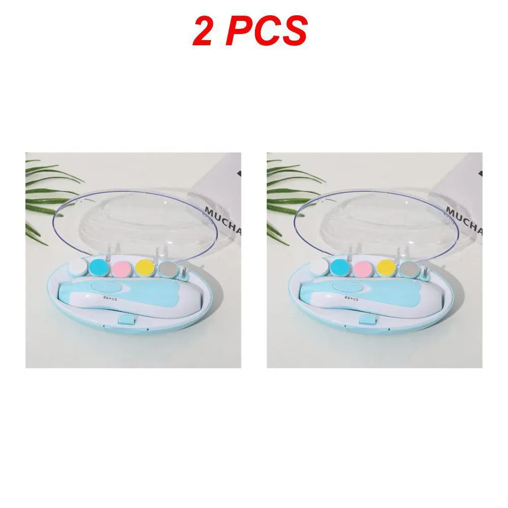 1/2PCS 6-piece Electric Nail Polisher Baby Blue Powder