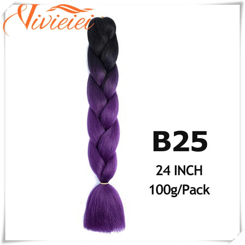 6 Pcs 24" Jumbo Synthetic Braids Hair Extensions