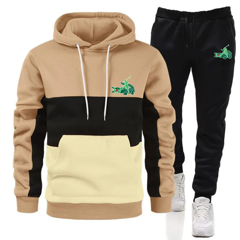 2024 Spring Autumn Men Tracksuit Patchwork color Sportswear