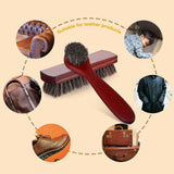 2 Pcs Horse Hair Brush Boot Suede Cleaning