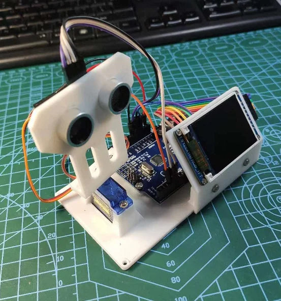 3D Printing Mini Radar Detection Robot With 1.8