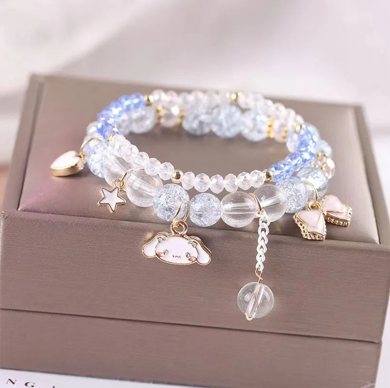 Sanrio Anime Summer Clear Jade Osmanthus Dog Bracelet