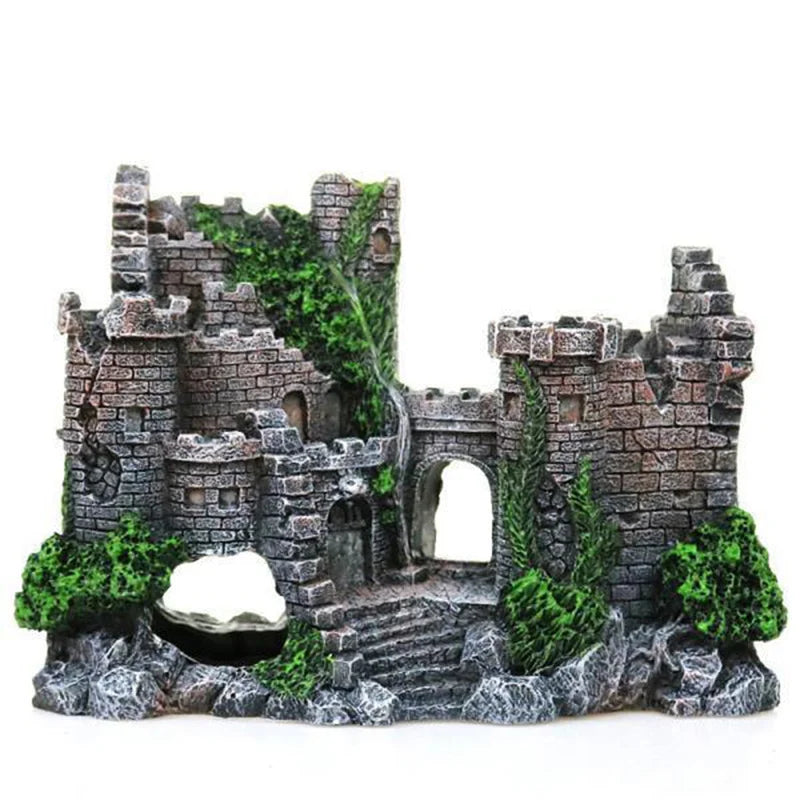Creative Castle Shape Fish Tank Ornaments Decoration Landscaping