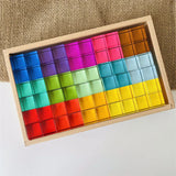Acrylic Cubes Rainbow Gem Blocks Transparent Stacking Toys