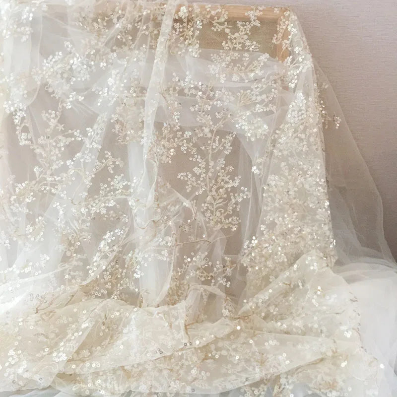 Gold Thread Embroidery Sequins Mesh Lace Party Dresses