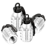 4pcs Car Tire Valve Cap Grenade Aluminum Alloy