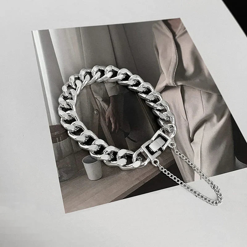 Kpop Stainless Steel Metal Chains Bracelets For Women