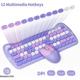 Colors Cute 2.4G Wireless Keyboard Mouse Combo for