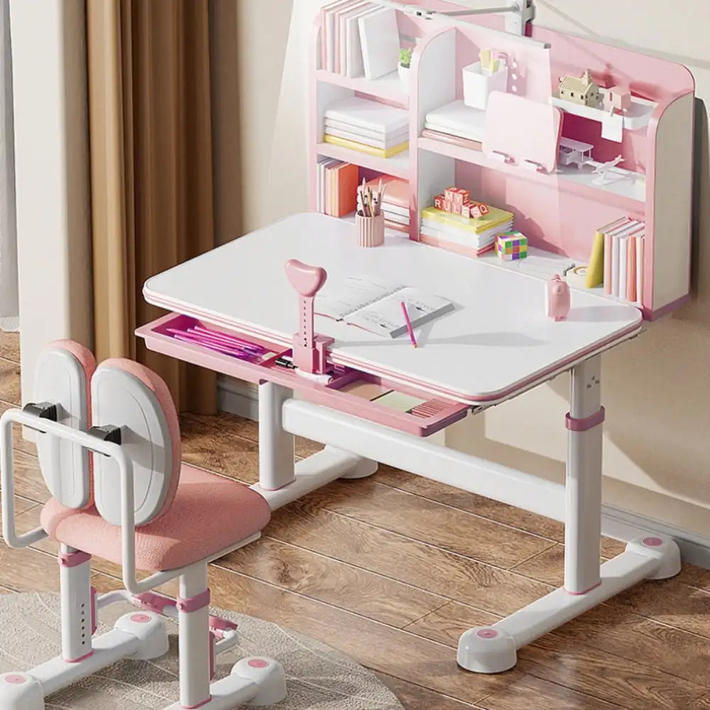 Kids Study Desk and Chair Set, Height Adjustable