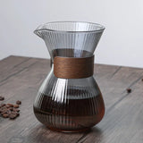 Striped Coffee Pot Hand Brewed Glass Coffee Sharing