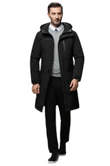 Men Long Duck Down Coats New Winter Hooded