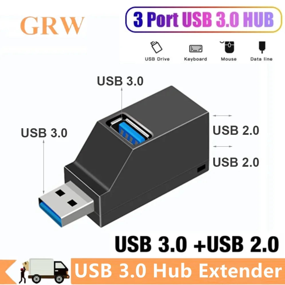 3 Ports High Speed USB 3.0 HUB Adapter