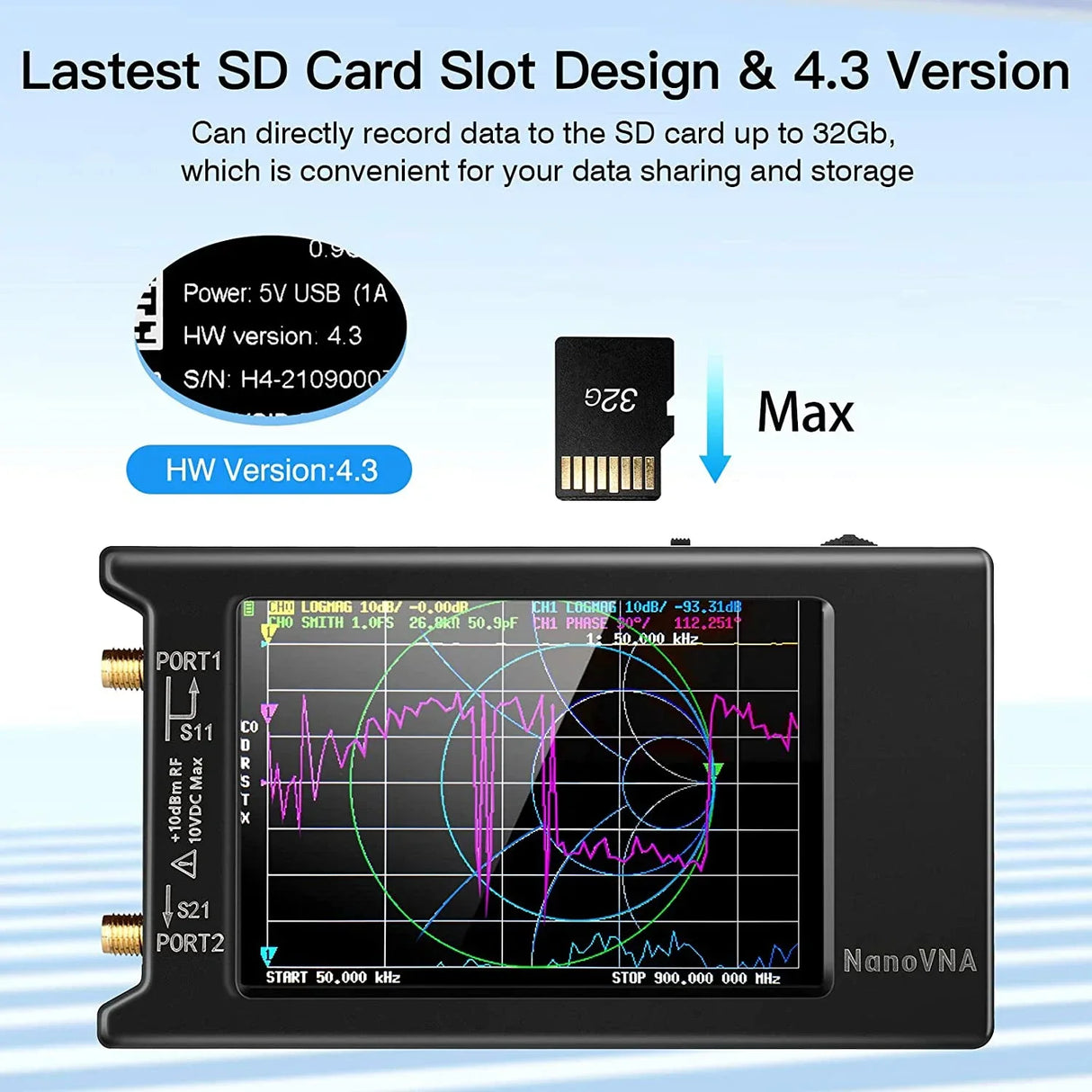 Spectrum Anslyzer NanoVNA-H4 Vector Network Antenna Analyzer 10KHz-1.5GHz