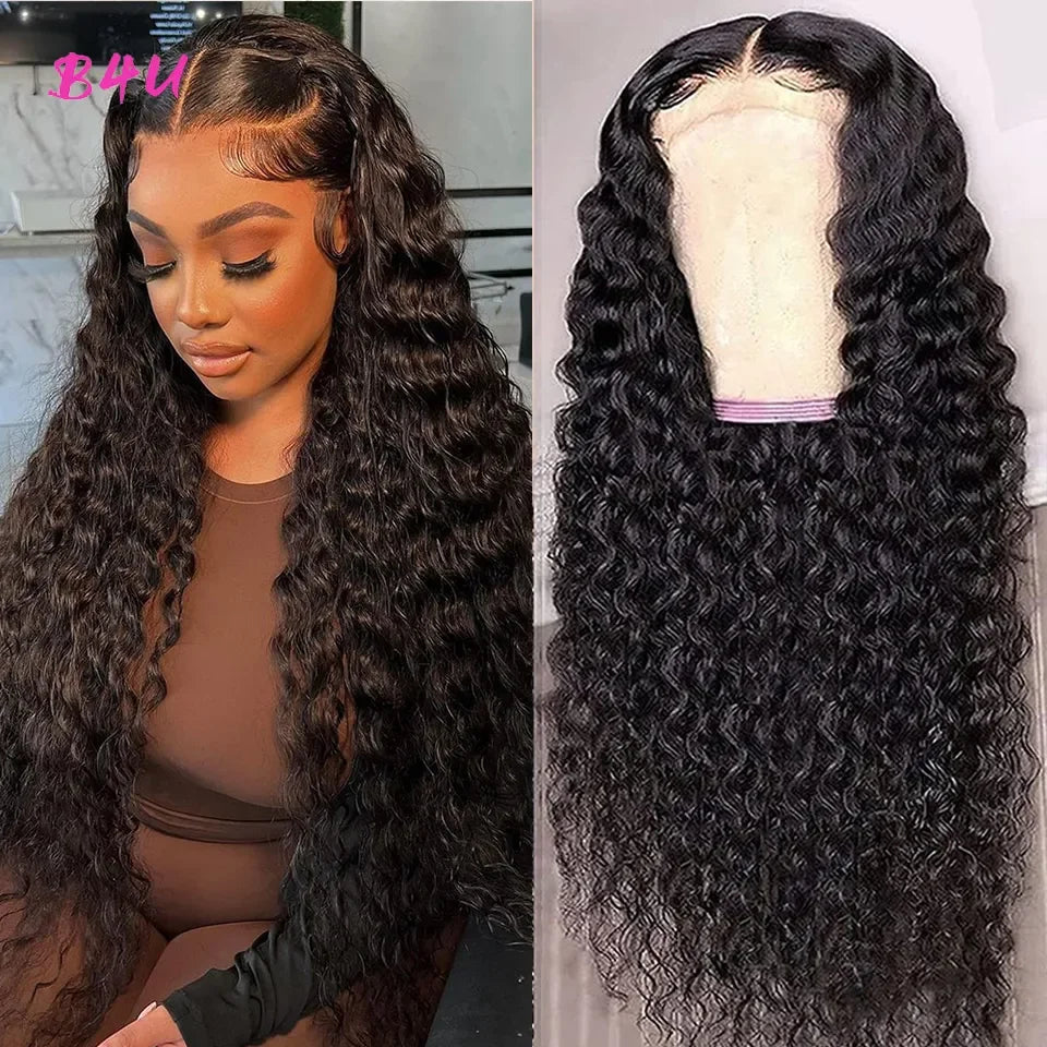 Deep Wave Lace Front Wigs Human Hair 13x4