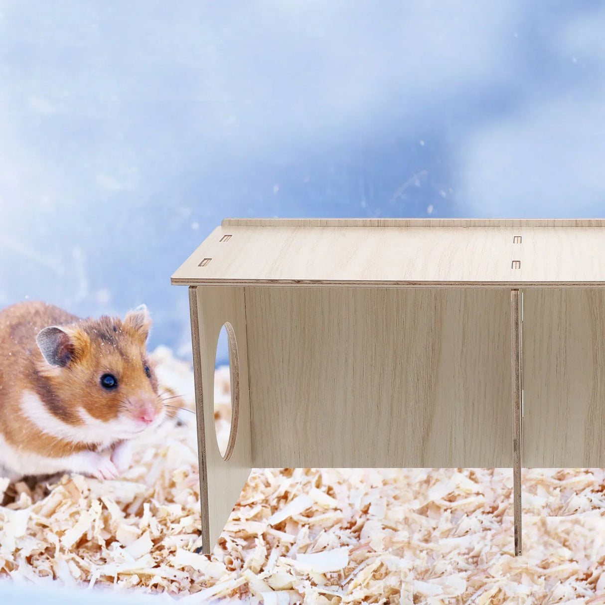 Animals Hamster Solid Wood House Hideouts Guinea Platform