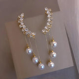 2023 New Classic Elegant Imitation Double Pearl Dangle