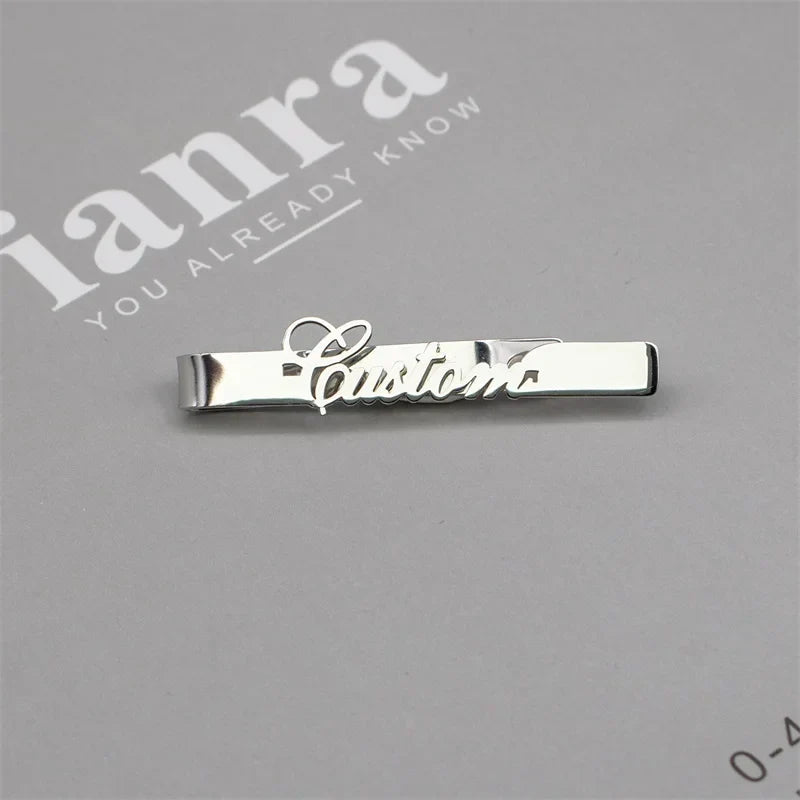Personalized Engraved Tie ClipCufflinks for Men Customized DIY