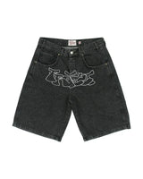 Streetwear Shorts Y2K Pants Mens Hip Hop Evil