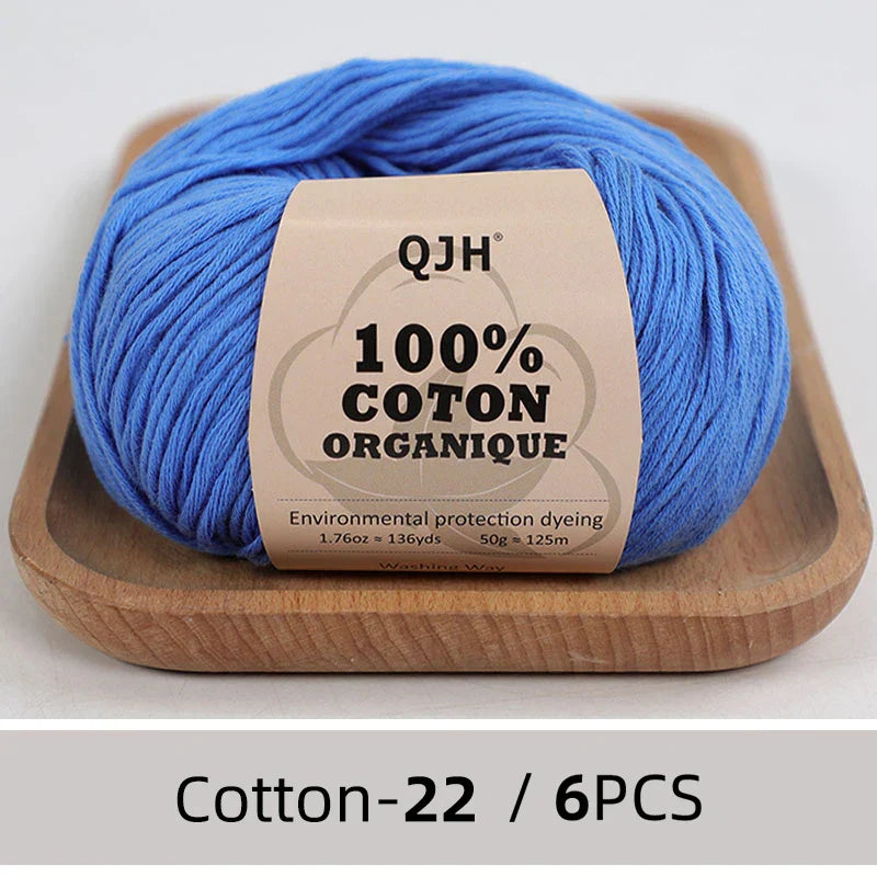 QJH 100% Cotton Yarn, Cotton Baby Sport Weight