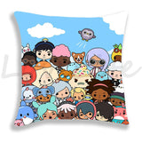 Cute Cartoon Toca Life World Pillow Case Home