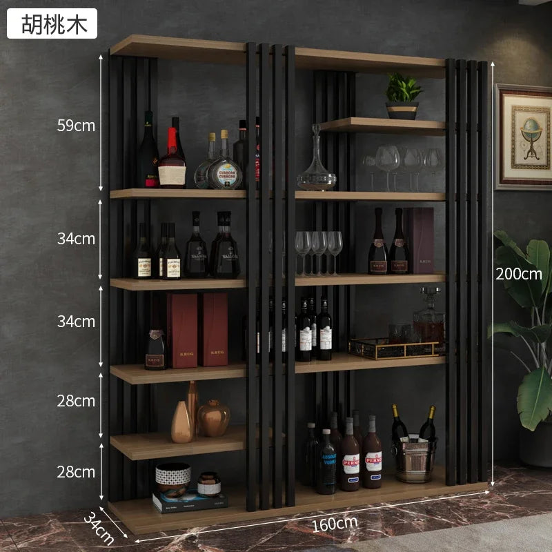 European Iron Bar Wine Cabinets Retro Display Cabinet