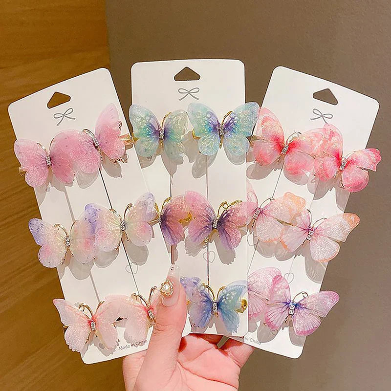 1pc Random Colorful Butterfly Hairpins Girl Hair Clips