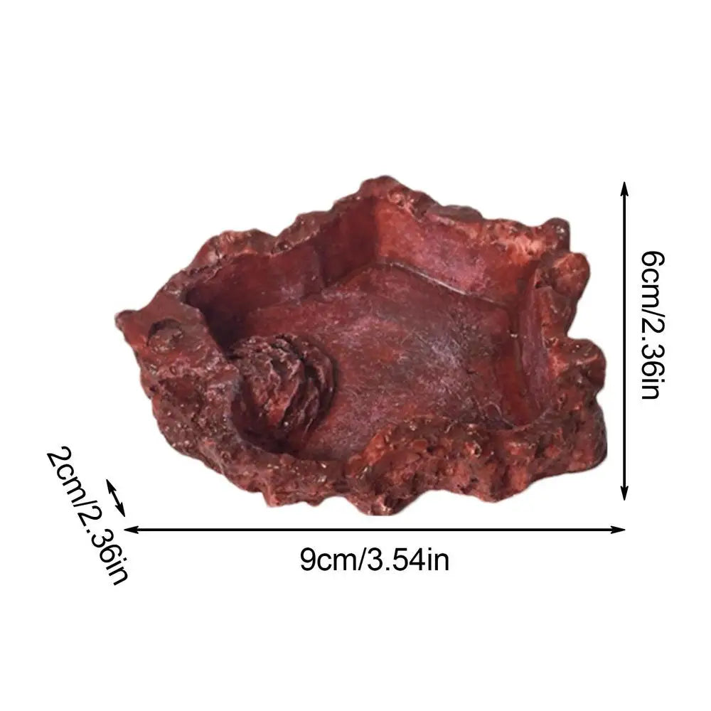 Reptile Water Dish Resin Pet Bow Amphibian Reptile