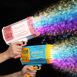 Bubble Gun Kids Toys Rocket 69 Holes Soap