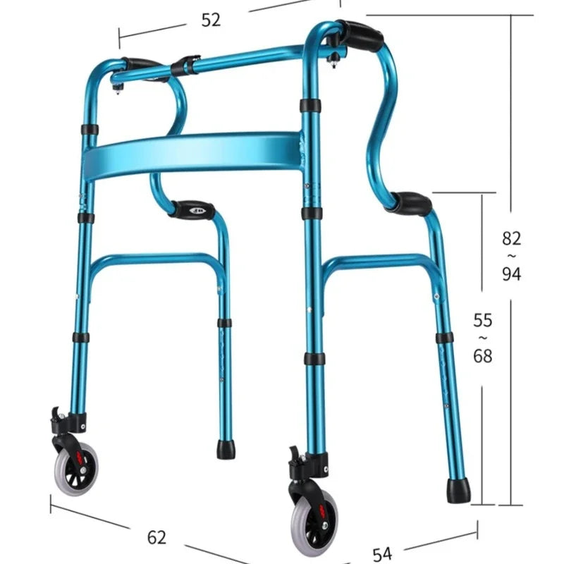 Four-Legged Aluminum Alloy Crutches for Elderly Anti-Skid Mobility